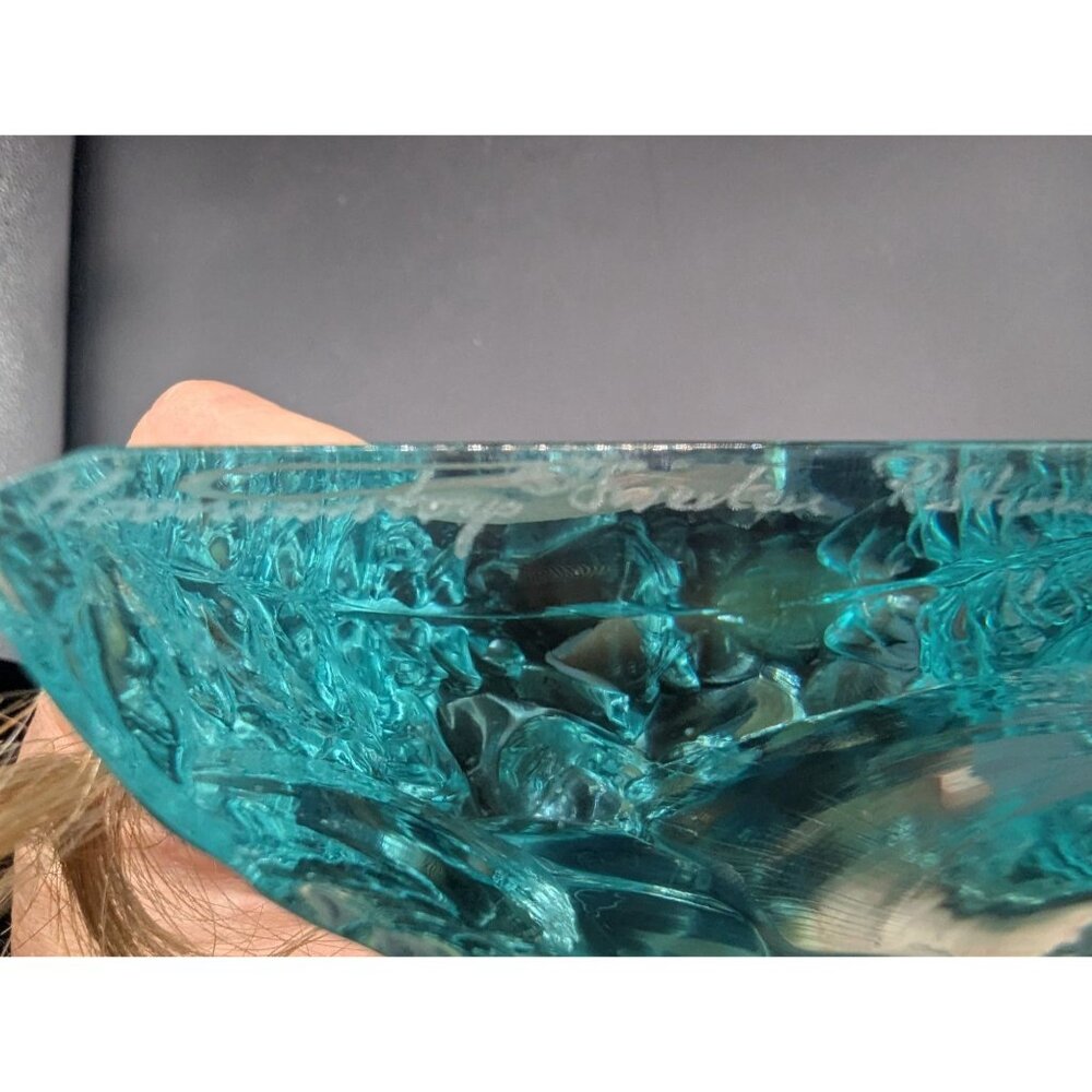 Vtg Hovmantrop Signed R. Strand Bornesson Iceberg Glacier Block Etched Mouse Scu - Picture 3 of 16